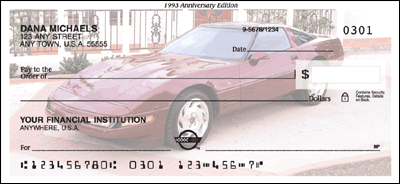1993 Anniversary Edition Corvette Personal Checks