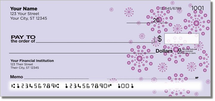 Purple Burst Personal Checks