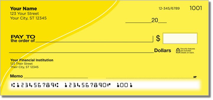 Yellow Curve Personal Checks