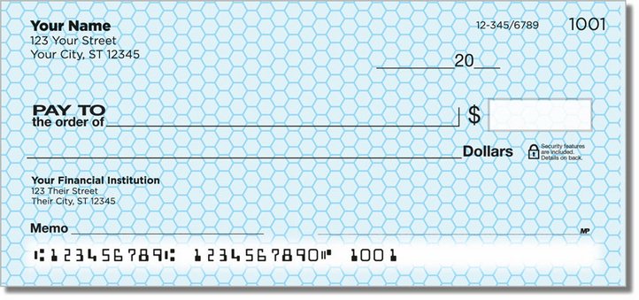 Blue Honeycomb Personal Checks