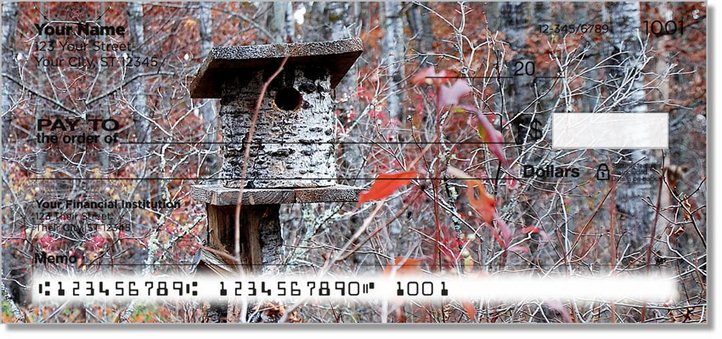 Rustic Birdhouse Personal Checks