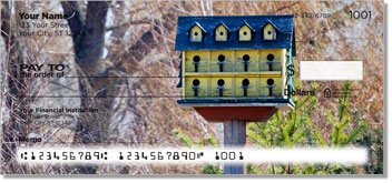 Rustic Birdhouse Personalized Checks