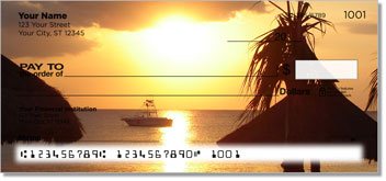 Beach Hut Resort Personalized Checks