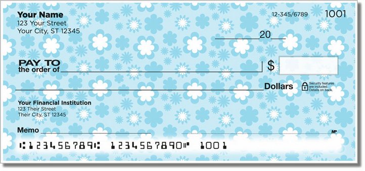 Cute Flower Personal Checks