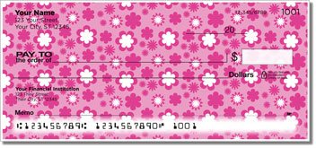 Cute Flower Personalized Checks