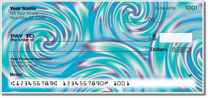 Psychedelic Swirl Personal Checks