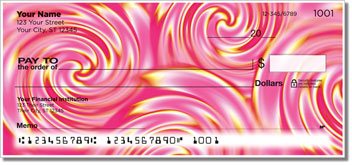 Psychedelic Swirl Personalized Checks