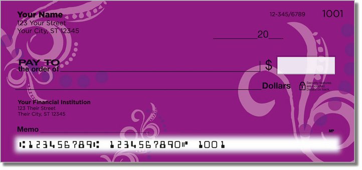 Flower Tattoo Personal Checks