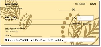 Flower Tattoo Personalized Checks