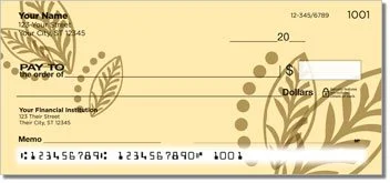 Flower Tattoo Personalized Checks