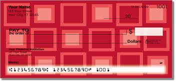 Retro Square 2 Personalized Checks