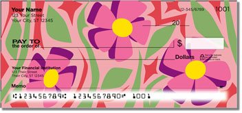 Girly Flower Personalized Checks