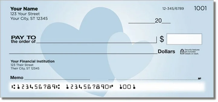 Two Hearts Personal Checks