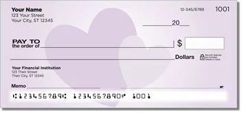 Two Hearts Personalized Checks