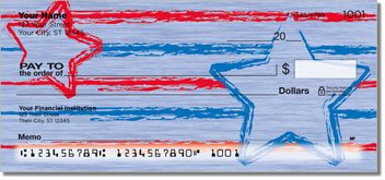 Stars and Stripes 3 Personalized Checks