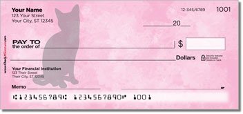 Cat Silhouette Personalized Checks