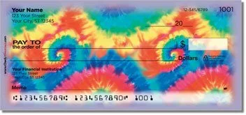 Tie Dye 3 Personalized Checks