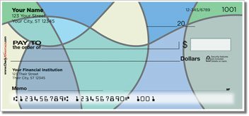 Cool Blue Curve Personalized Checks