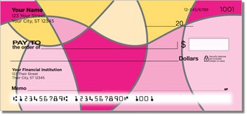 Hot Pink Curve Personalized Checks