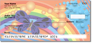 Retro Rainbow Personalized Checks