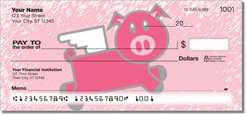 Pink Pig Personalized Checks