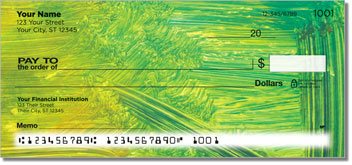 Colorful Brush Stroke Personalized Checks