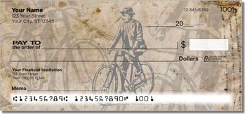 Vintage Bicycle Personalized Checks