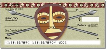 African Tribal Mask Checks