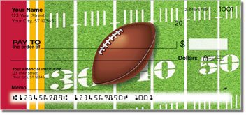 Red and Gold Football Fan Personalized Checks