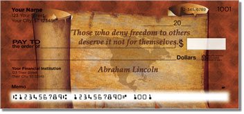 Patriotic Quote Personalized Checks