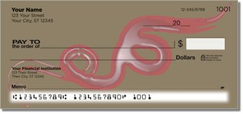 Wet Paint Swirl Personalized Checks