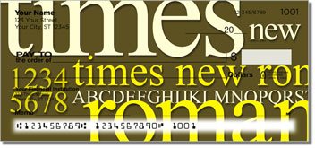 Pick a Font Personalized Checks
