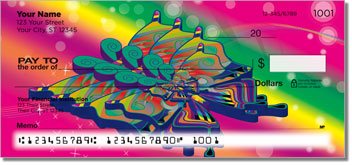 Psychedelic Butterfly Personalized Checks