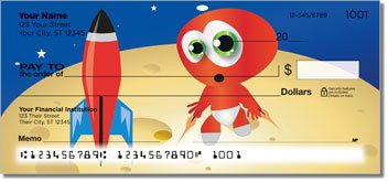 Adorable Alien Personalized Checks