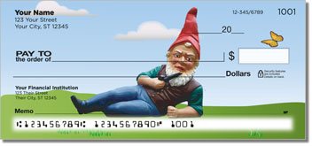 Garden Gnome Personalized Checks