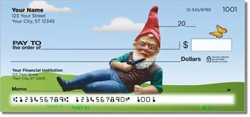 Garden Gnome Personalized Checks