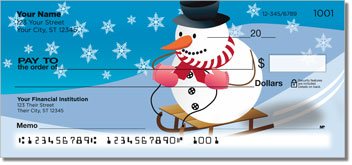 Snowman Personalized Checks