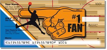 Blue and Orange Basketball Checks