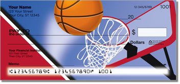 Red and Black Basketball Personalized Checks