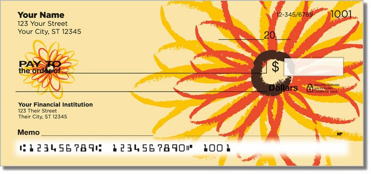 Flower Sketch Personal Checks