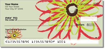 Flower Sketch Personalized Checks