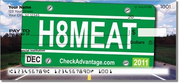 License Plate Personalized Checks