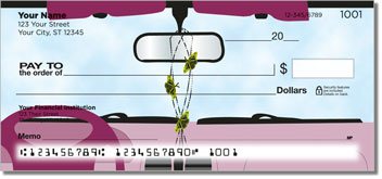 Car Mirror Decor Personalized Checks