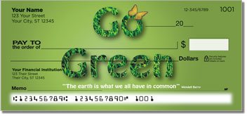 Green Living 2 Personalized Checks
