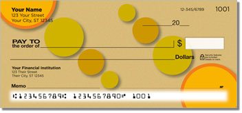 Abstract Orange Personalized Checks