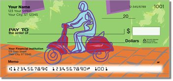 Motor Scooter Personalized Checks