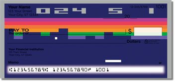 Retro Arcade Personalized Checks