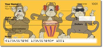 No Evil Monkey Personalized Checks