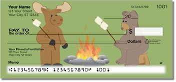 Moose and Bear Personalized Checks