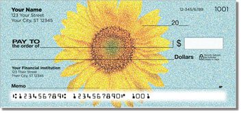 Artistic Sunflower Personalized Checks